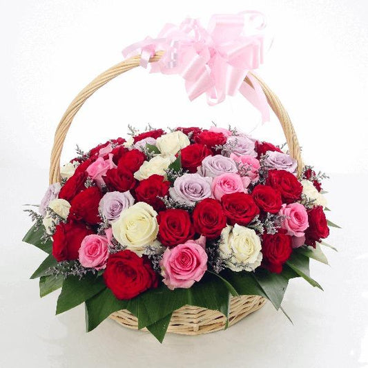 Mixed Roses Basket