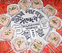 Rose cream sandesh - Bhim Nag